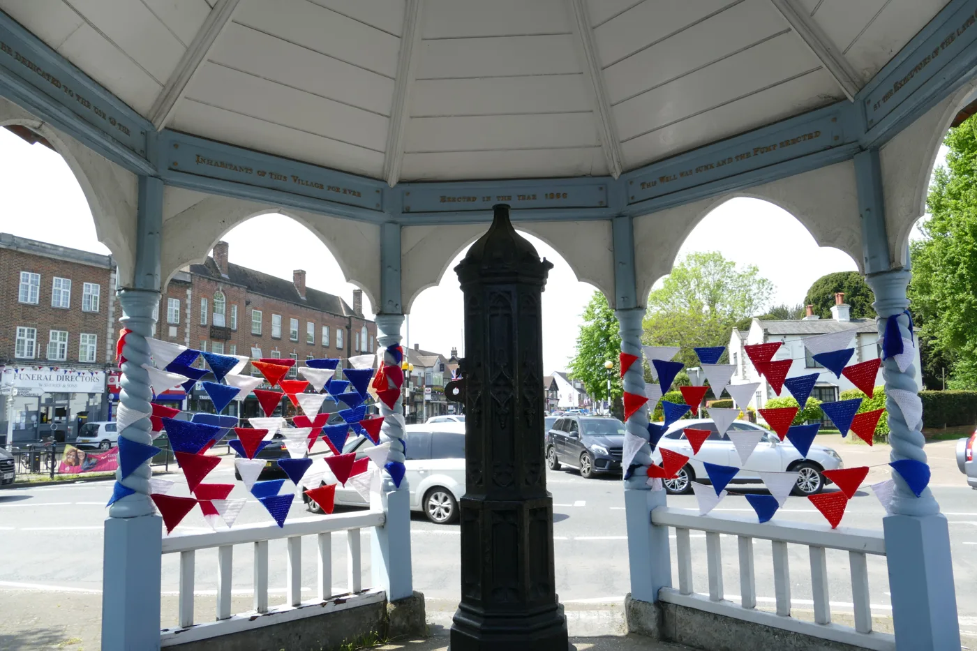 The village pump in Ickenham, at the centre of the Ickenham Village Conservation Area