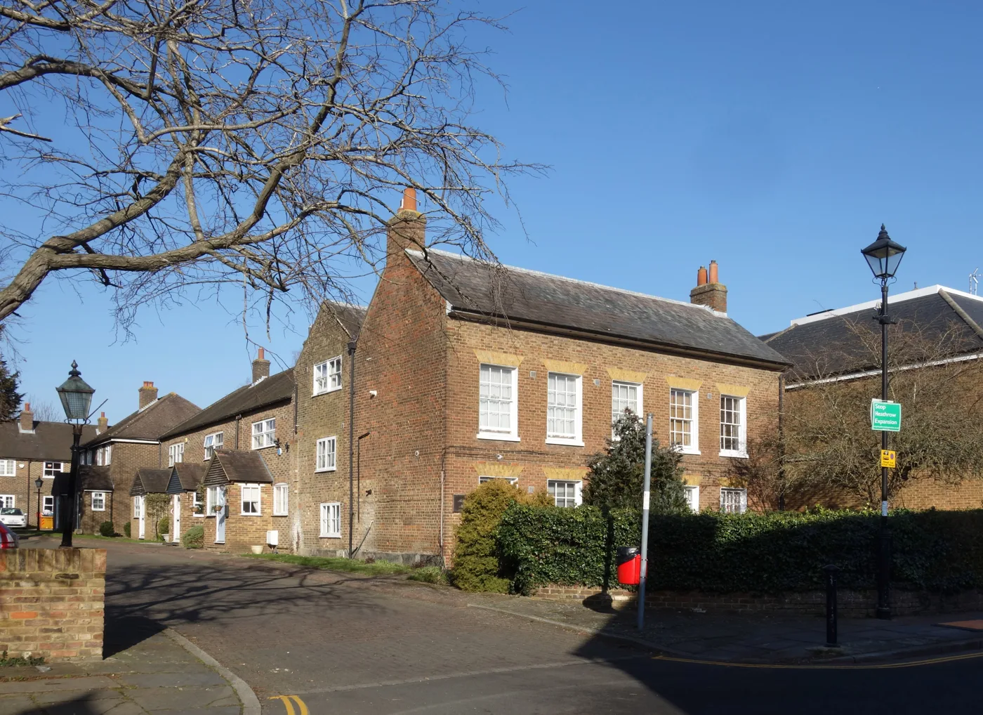 Acacia Mews in Harmondsworth, about four miles south of Uxbridge. The order banning taxis and private hire vehicles from waiting covers residential streets across the Heathrow Villages ward.