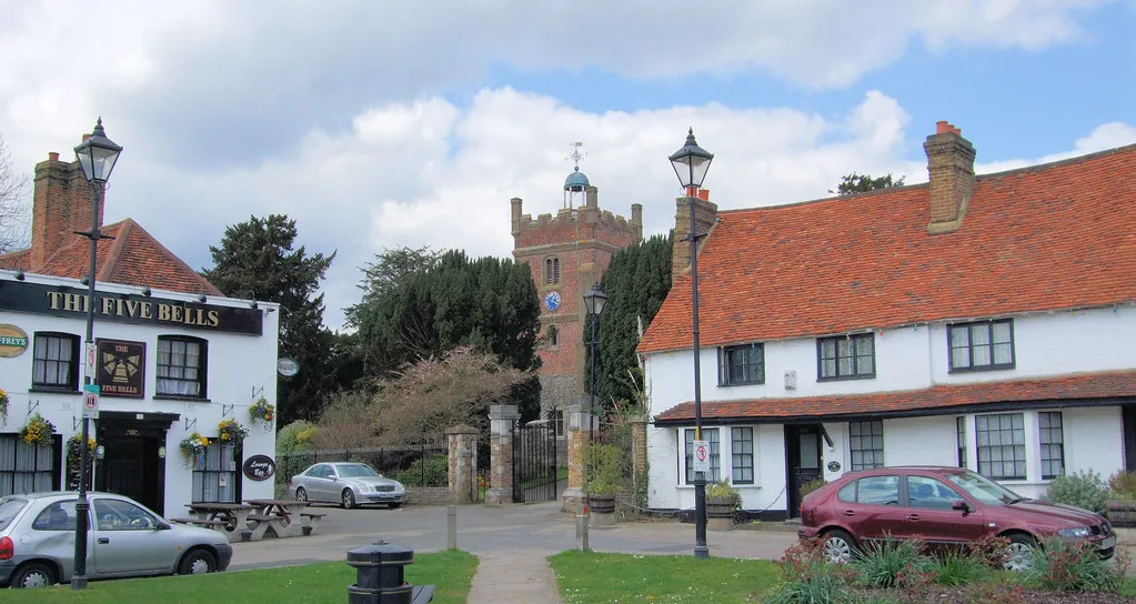 Harmondsworth village green, with the Five Bells and St Mary's Church. The council says expansion could leave the village heavily blighted.