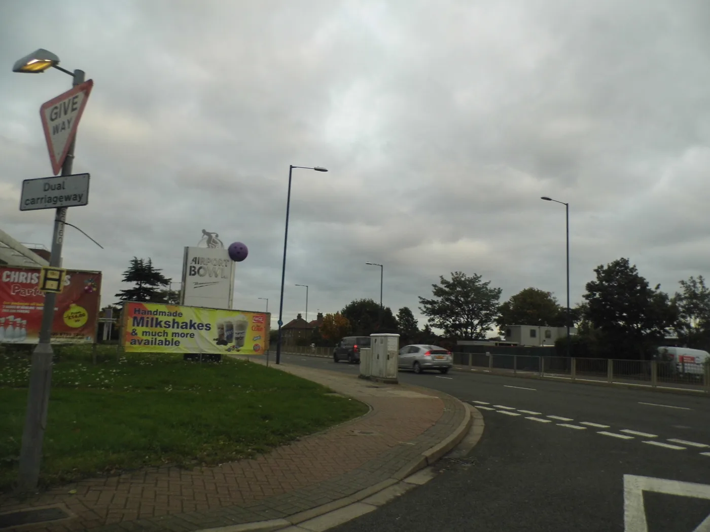 The Bath Road at its junction with Nobel Drive, Harlington, the way into Status Park. The picture does not show the site as it is today.