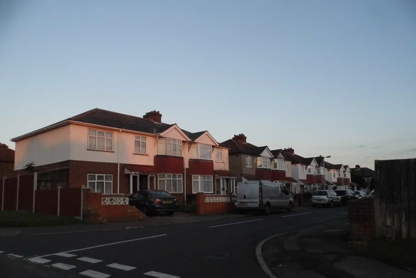 Houses on Towers Avenue, Hillingdon. Every collection in the borough is taken from the front of the property, not the kerb outside it.