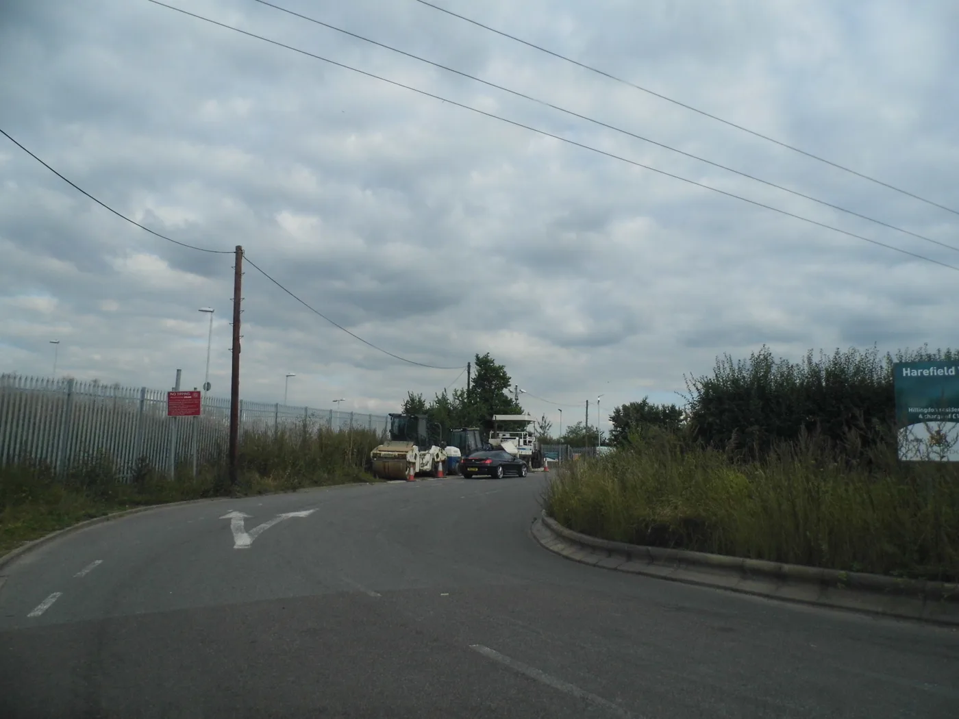 The entrance to the Harefield civic amenity site on Newyears Green Lane, which becomes the only tip inside the borough when Tavistock Road closes